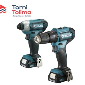 Taladro percutor INAL 12V HT333D +ATORNI IMP 2-BAT +CARG TD110D MAKITA-Tornitolima